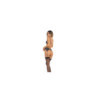 Ensemble 3 pièces bleu nuit comprenant Soutien gorge, porte jarretelles et string 